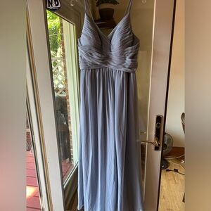 Azazie Blake Medium Bridesmaids Dress- Dusty Blue